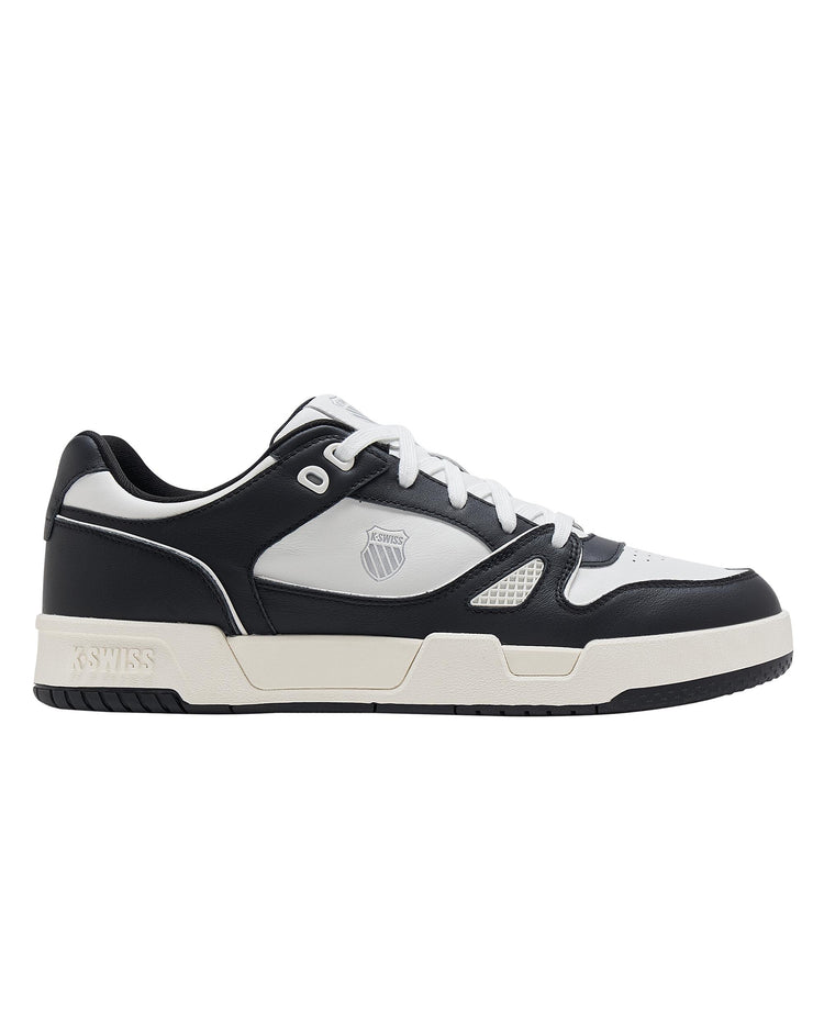 09352-102-M | MEN'S GRANCOURT LEATHER SNEAKERS | WHITE/BLACK