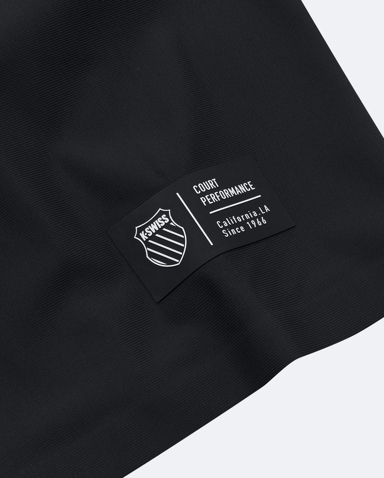 1010023-008 | MEN'S K-SWISS LOGO HALF-ZIP POLO SHIRT | BLACK