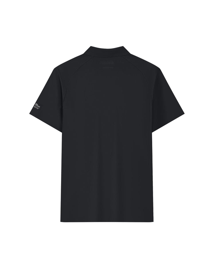 1010023-008 | MEN'S K-SWISS LOGO HALF-ZIP POLO SHIRT | BLACK