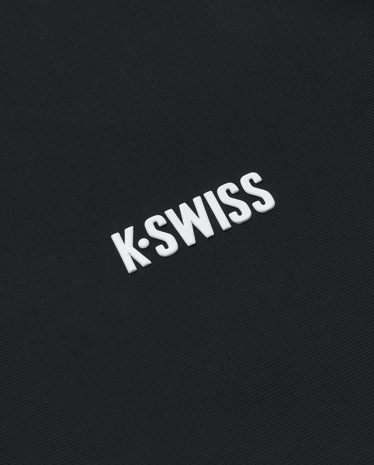 1010023-008 | MEN'S K-SWISS LOGO HALF-ZIP POLO SHIRT | BLACK