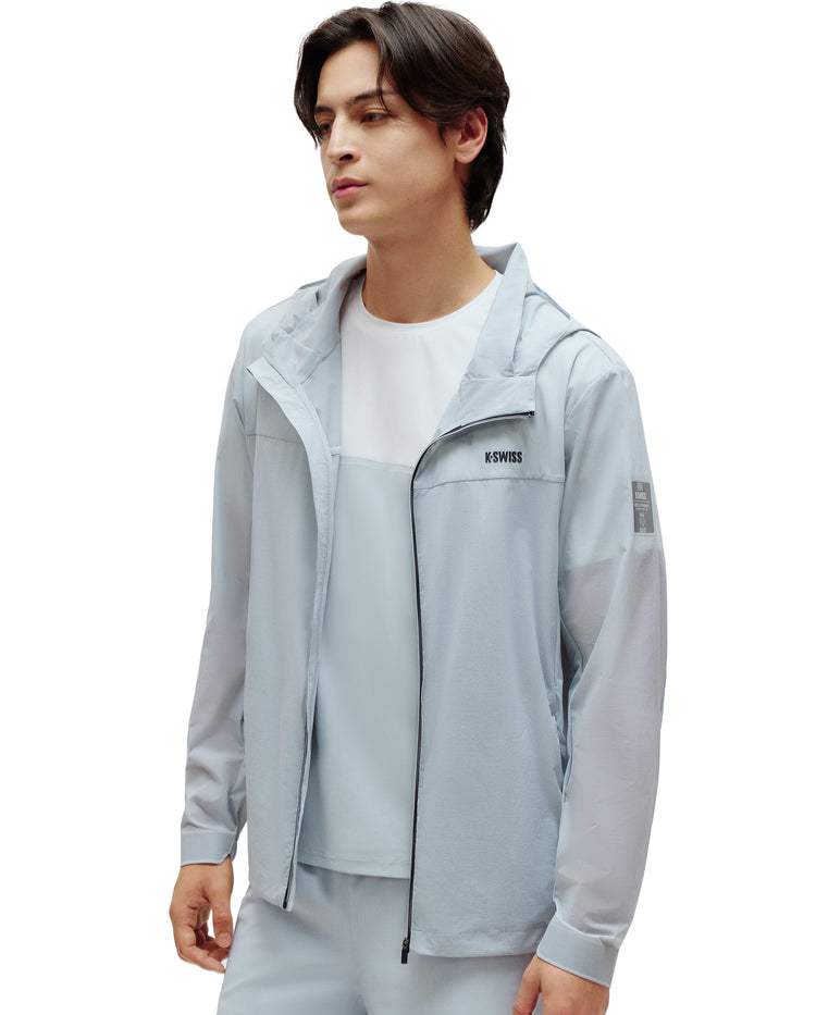 1010682-094 | MEN'S K-SWISS LOGO HOODED JACKET | GRAY/ASST