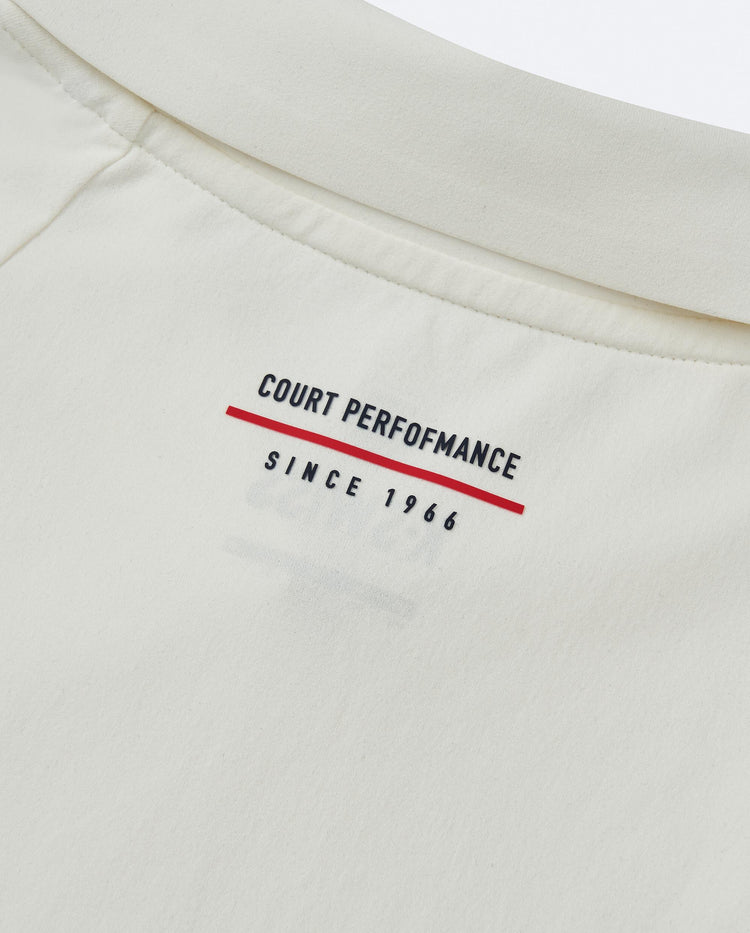 1010692-869 | MEN'S K-SWISS LOGO HALF-ZIP POLO SHIRT | POPPY/SEAFOAM