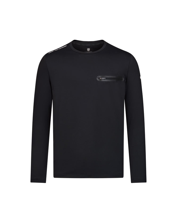 1010703-008 | MEN'S POCKET LONG SLEEVES T-SHIRT | BLACK