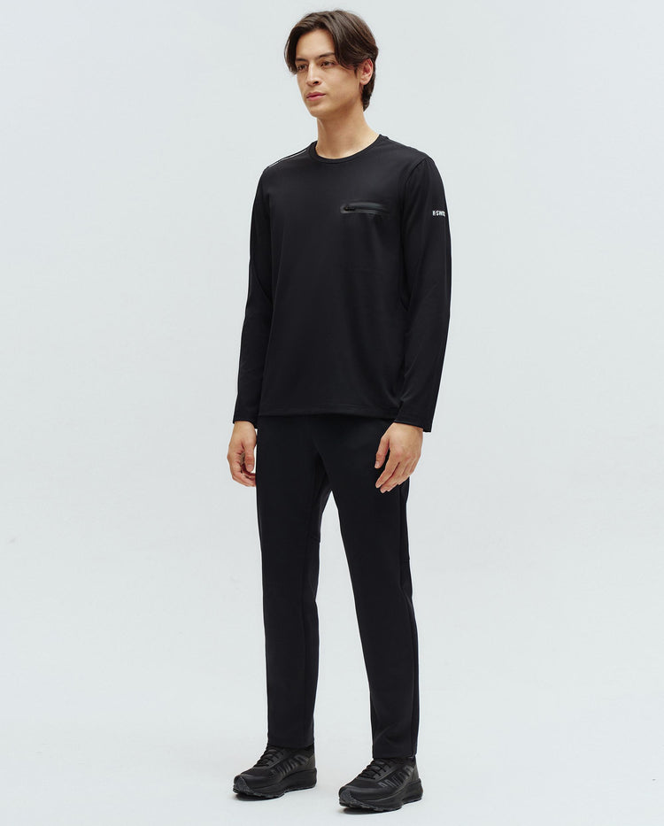 1010703-008 | MEN'S POCKET LONG SLEEVES T-SHIRT | BLACK