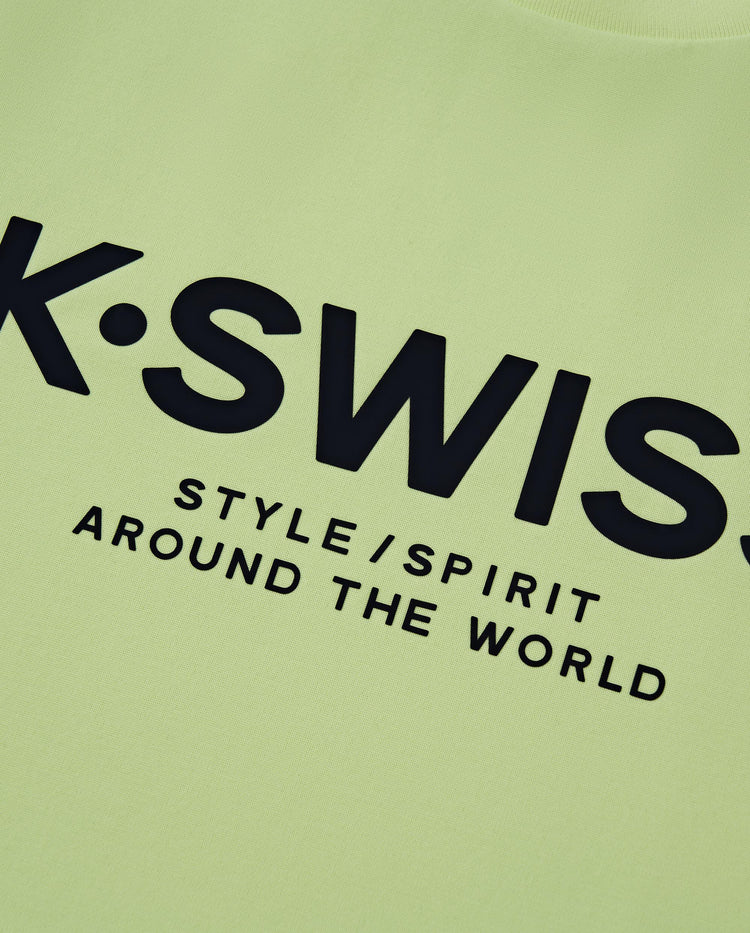 1010762-334 | MEN'S K-SWISS LOGO SHORT SLEEVES T-SHIRT | GREEN/MULTI