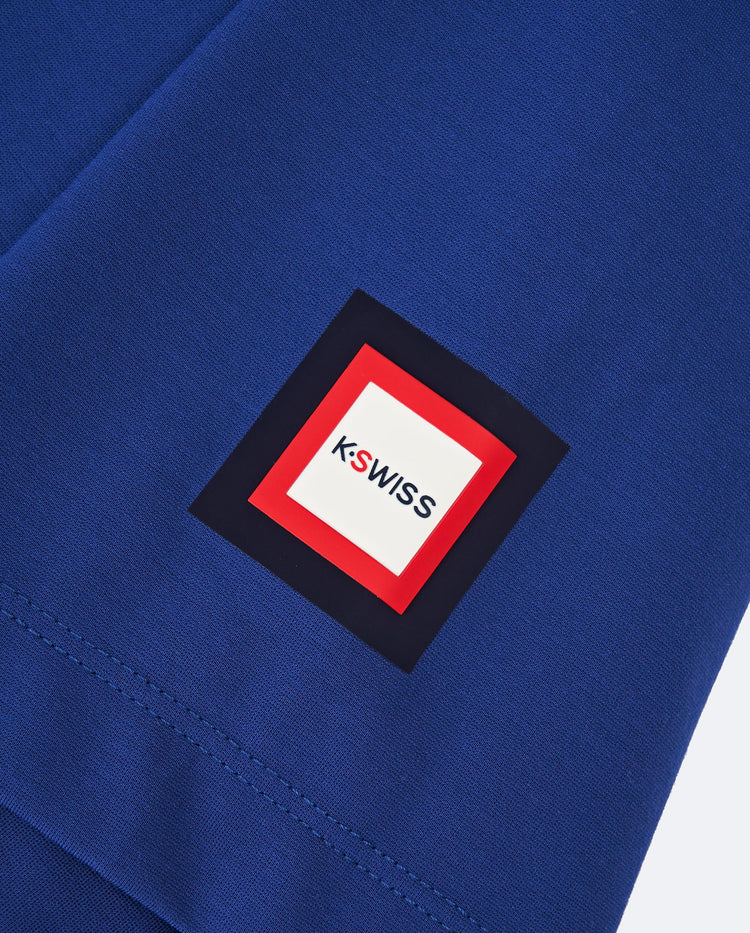 1010776-415 | MEN'S K-SWISS LOGO SHORT SLEEVES T-SHIRT | BLUEBERRY/ROSE