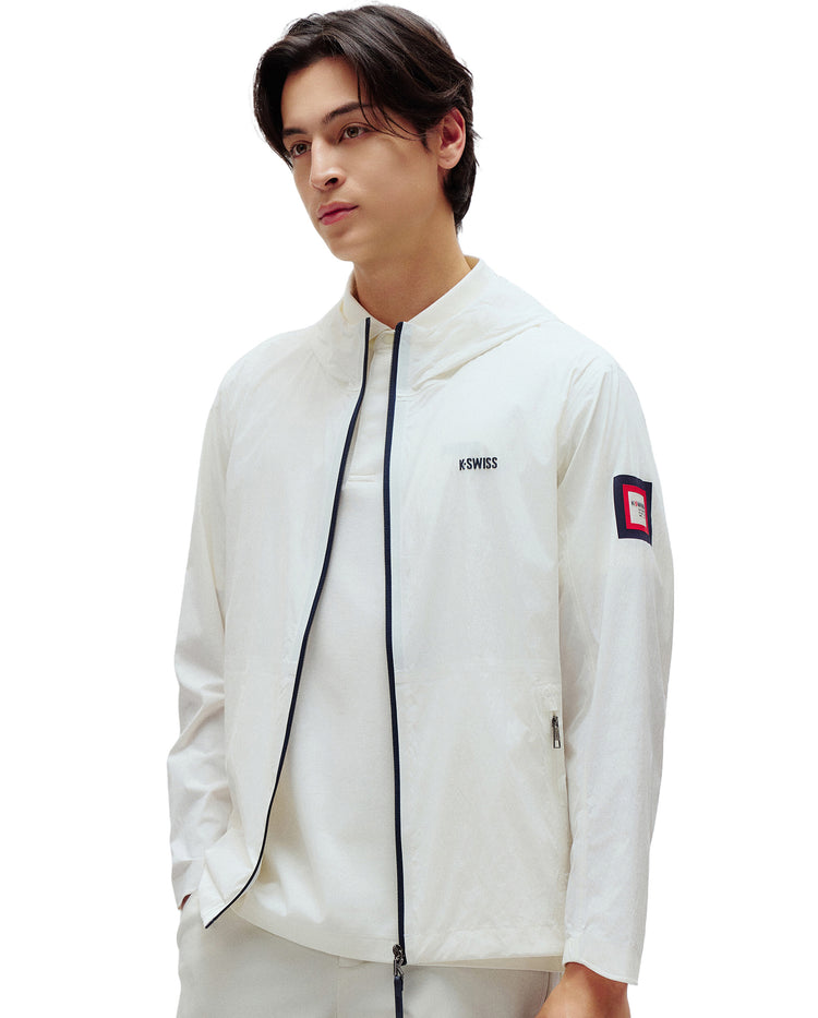 1010780-115 | MEN'S K-SWISS LOGO HOODED JACKET | WHITE/SPECIAL