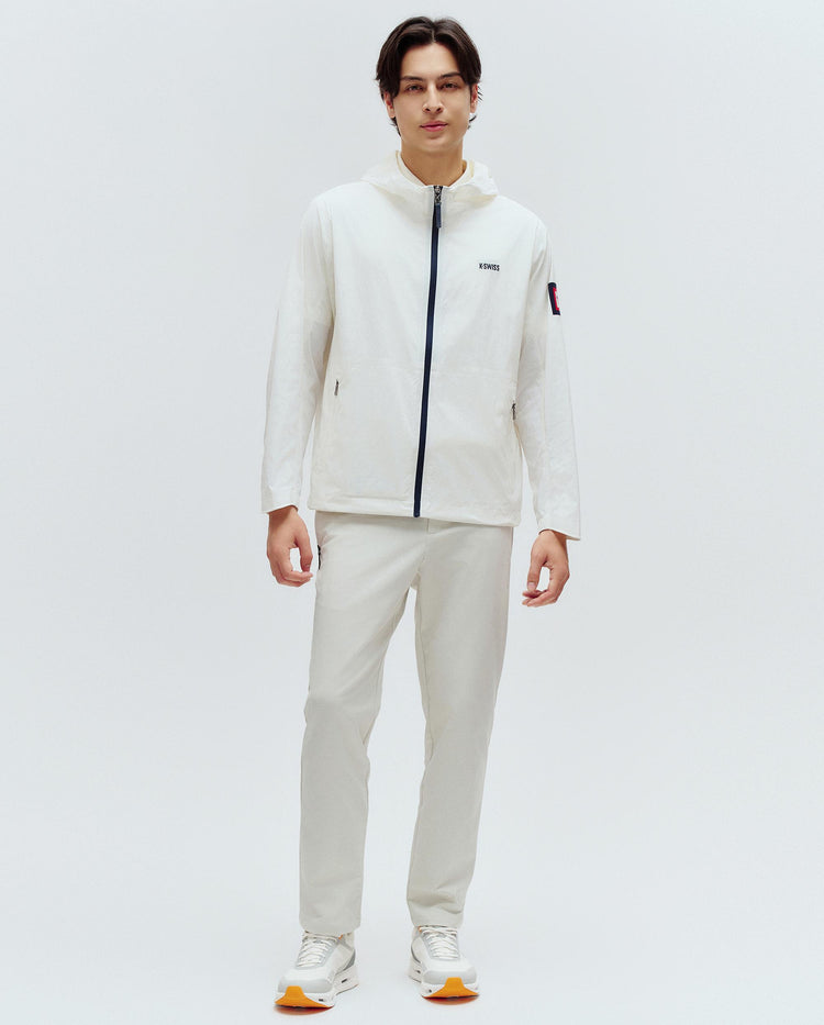 1010780-115 | MEN'S K-SWISS LOGO HOODED JACKET | WHITE/SPECIAL