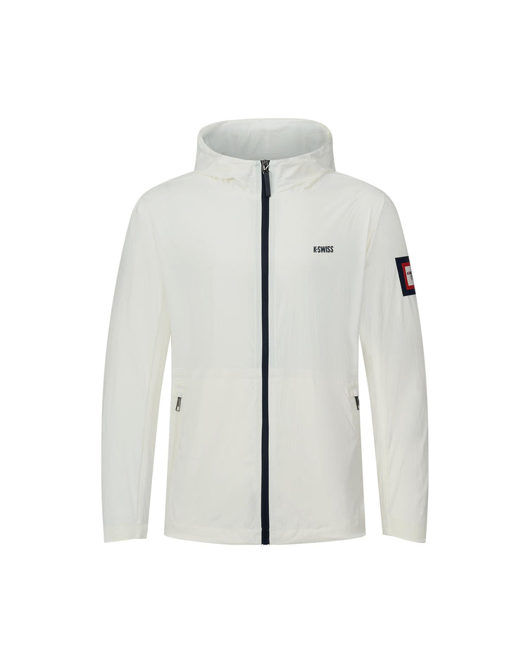 1010780-115 | MEN'S K-SWISS LOGO HOODED JACKET | WHITE/SPECIAL