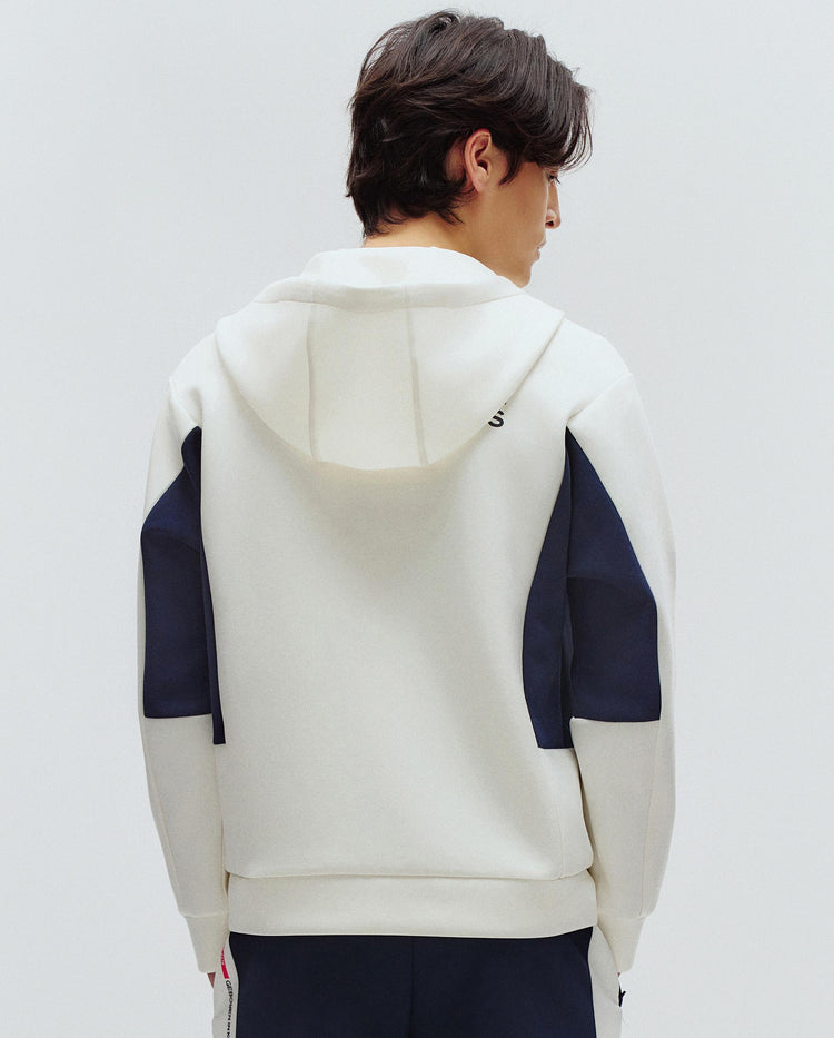 1010789-115 | MEN'S K-SWISS LOGO COLOR BLOCKS HOODED JACKET | WHITE/SPECIAL
