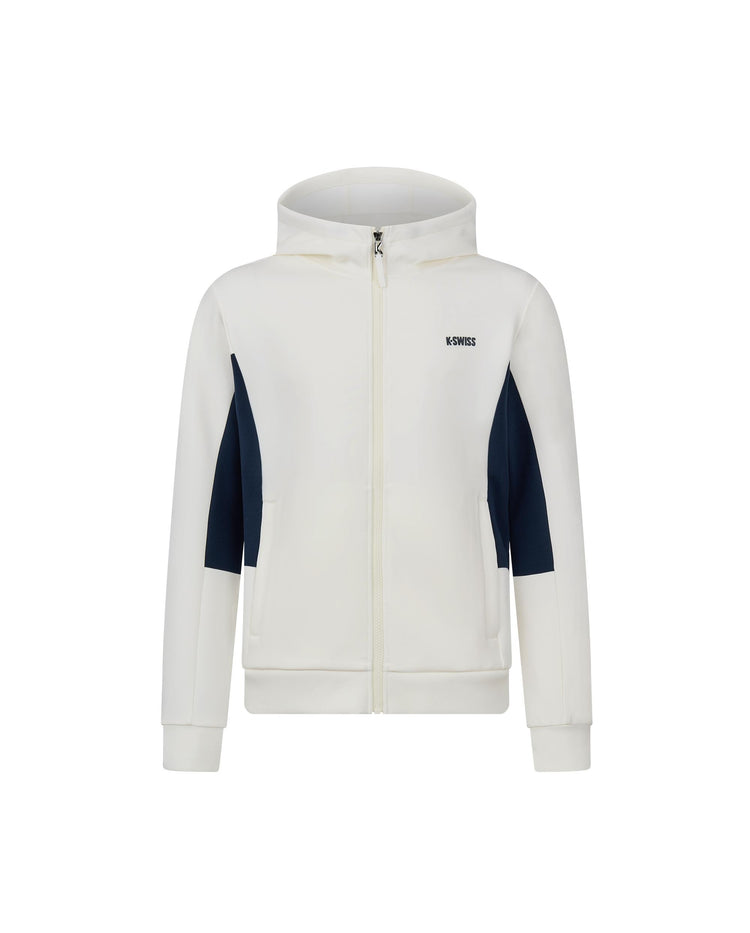 1010789-115 | MEN'S K-SWISS LOGO COLOR BLOCKS HOODED JACKET | WHITE/SPECIAL