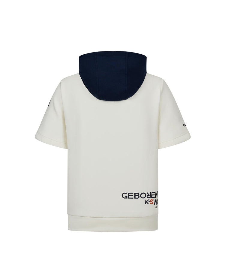 1010795-115 | MEN'S K-SWISS LOGO COLOR BLOCKS HOODED T-SHIRT | WHITE/SPECIAL