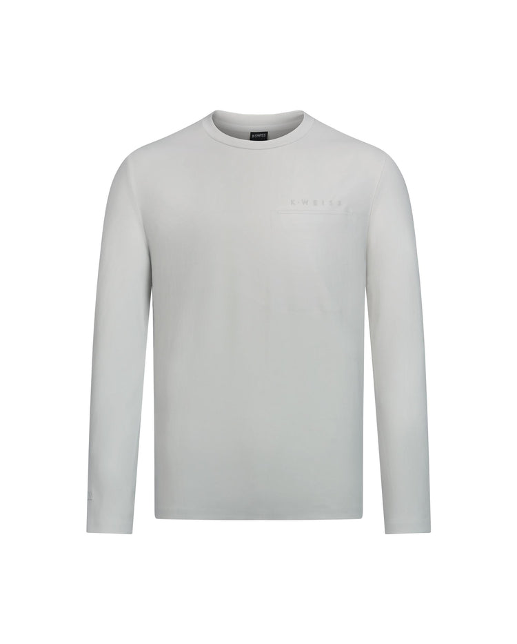 1010796-081 | MEN'S K·WEISS MIRCO-FLEECE LONG SLEEVES T-SHIRT | SILVER/BURGUNDY