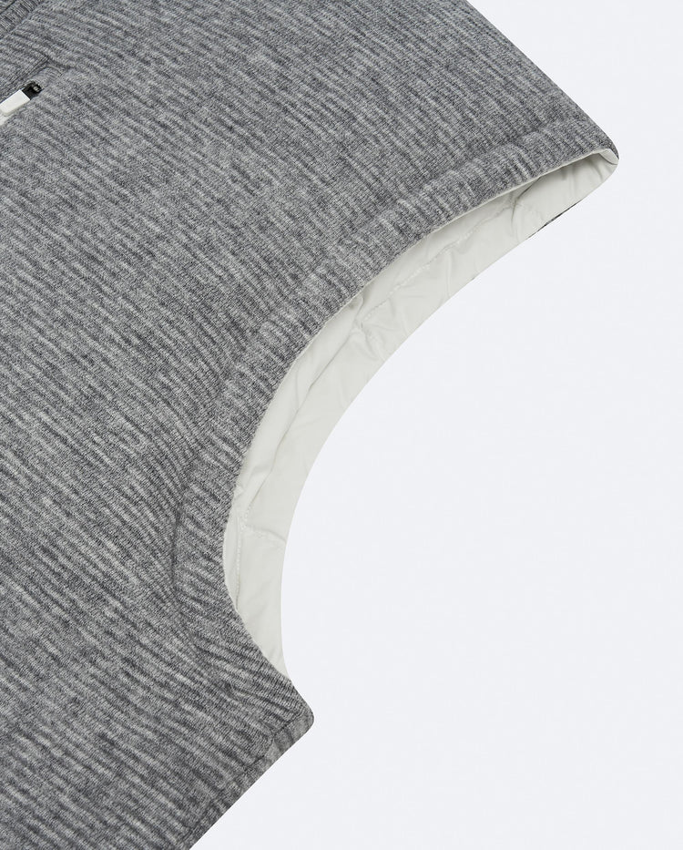 1010811-144 | MEN'S K-SWISS LOGO REVERSIBLE DOWN VEST | WHITE/BLACK/GREY