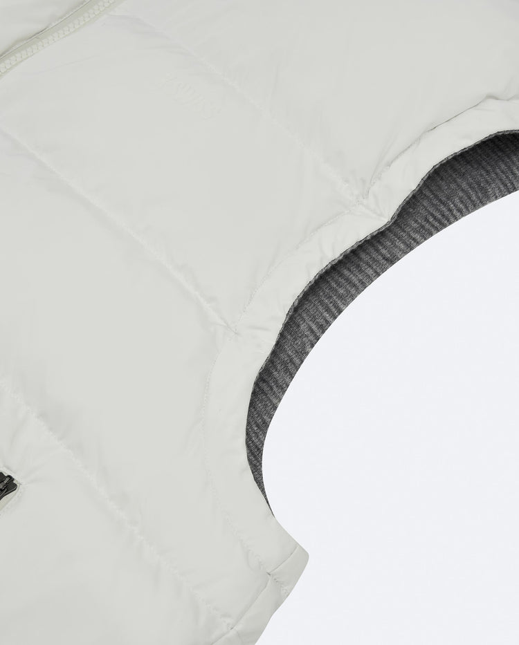 1010811-144 | MEN'S K-SWISS LOGO REVERSIBLE DOWN VEST | WHITE/BLACK/GREY