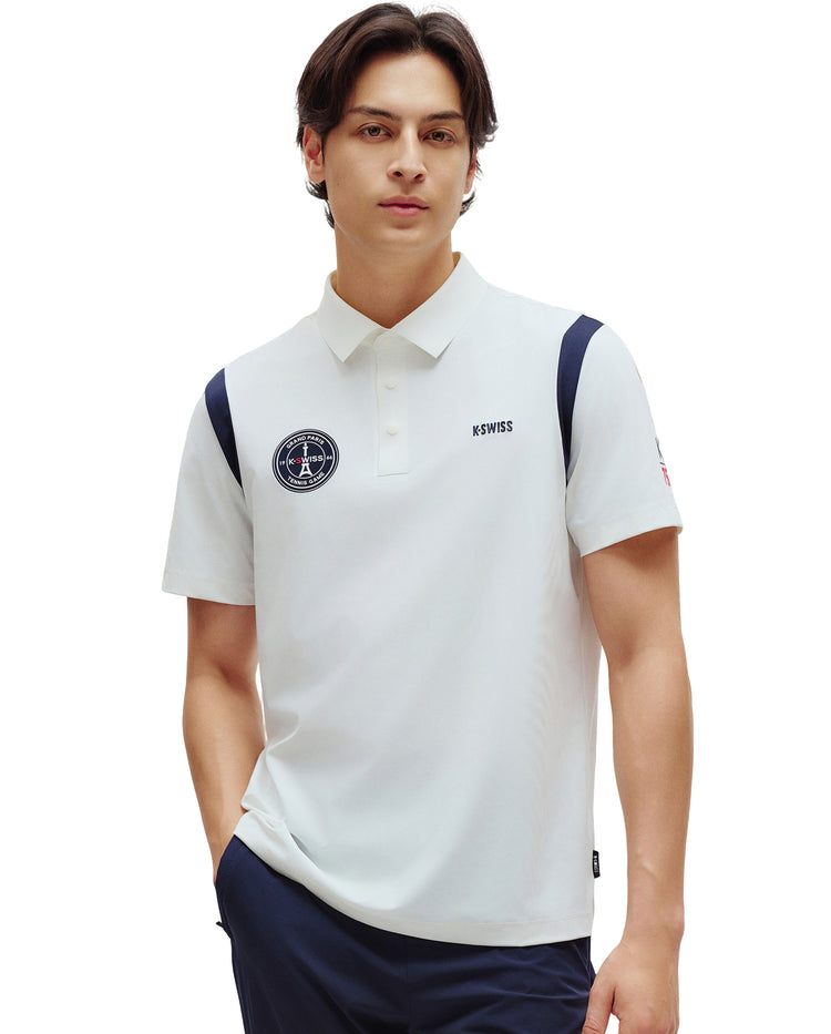 1010857-115 | MEN'S GRAND PARIS LOGO BLOCKCORE POLO SHIRT | WHITE/SPECIAL