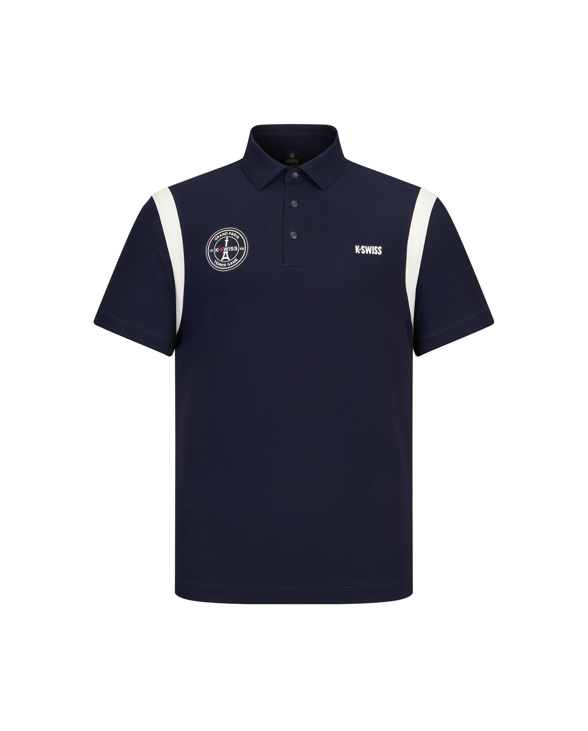 MEN'S GRAND PARIS LOGO BLOCKCORE POLO SHIRT – K-SWISS