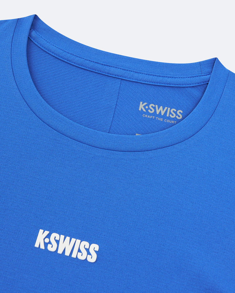 1011173-428 | MEN'S K-SWISS LOGO COLOR BLOCKS QUICK-DRY T-SHIRT | AQUARIUS