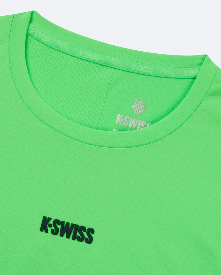1011175-327 | MEN'S K-SWISS LOGO COLOR BLOCKS QUICK-DRY T-SHIRT | EVERGREEN