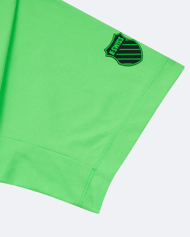 1011175-327 | MEN'S K-SWISS LOGO COLOR BLOCKS QUICK-DRY T-SHIRT | EVERGREEN