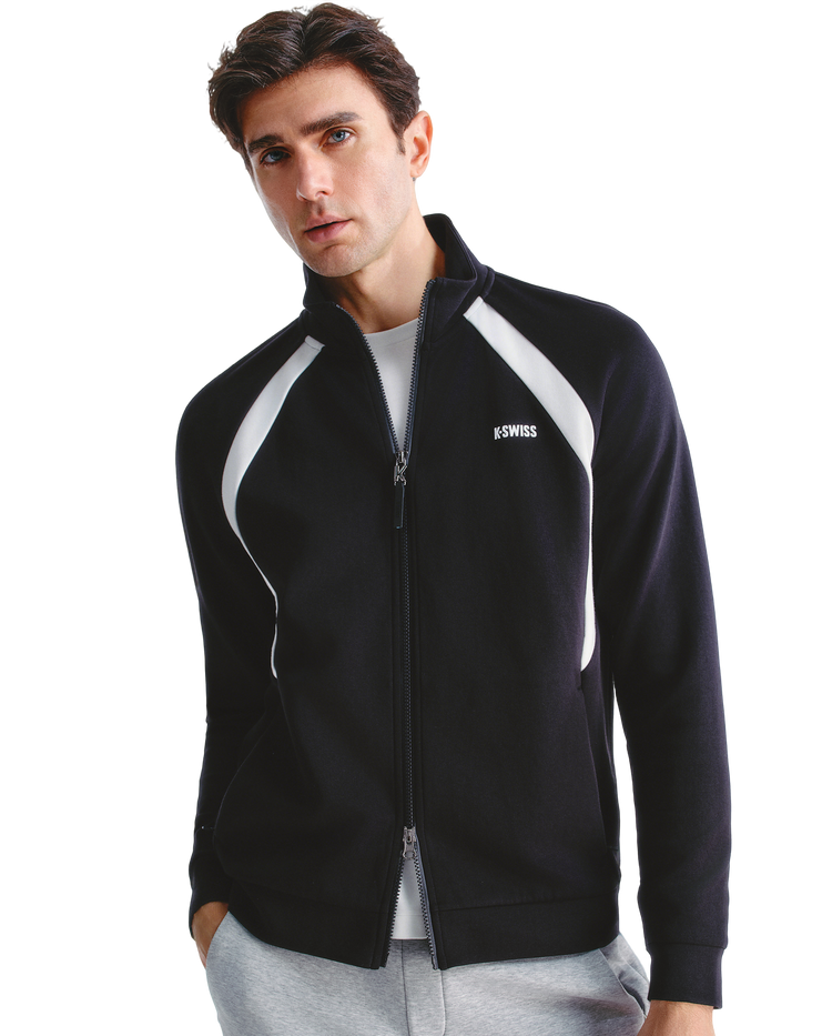1011473-008 | MEN'S K-SWISS LOGO COLOR BLOCKS JACKET | BLACK