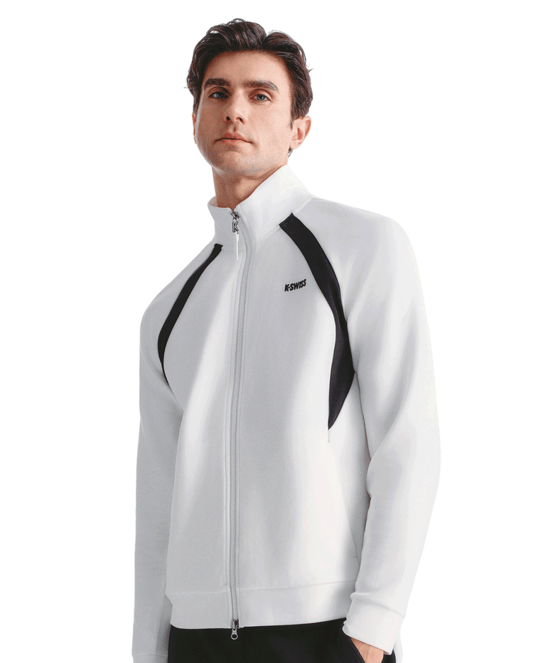1011473-161 | MEN'S K-SWISS LOGO COLOR BLOCKS JACKET | WHITE