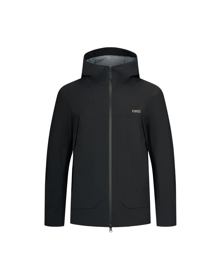 1011485-008 | MEN'S K-SWISS LOGO WATER-REPELLENT HOODED JACKET | BLACK