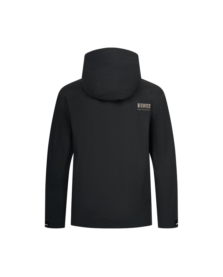 1011485-008 | MEN'S K-SWISS LOGO WATER-REPELLENT HOODED JACKET | BLACK