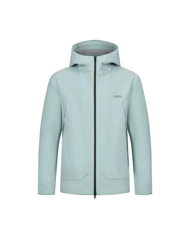 1011485-413 | MEN'S K-SWISS LOGO WATER-REPELLENT HOODED JACKET | BLUEJAY