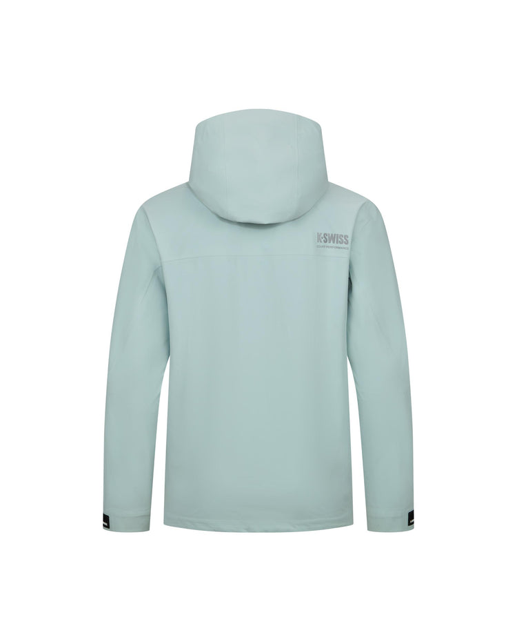 1011485-413 | MEN'S K-SWISS LOGO WATER-REPELLENT HOODED JACKET | BLUEJAY