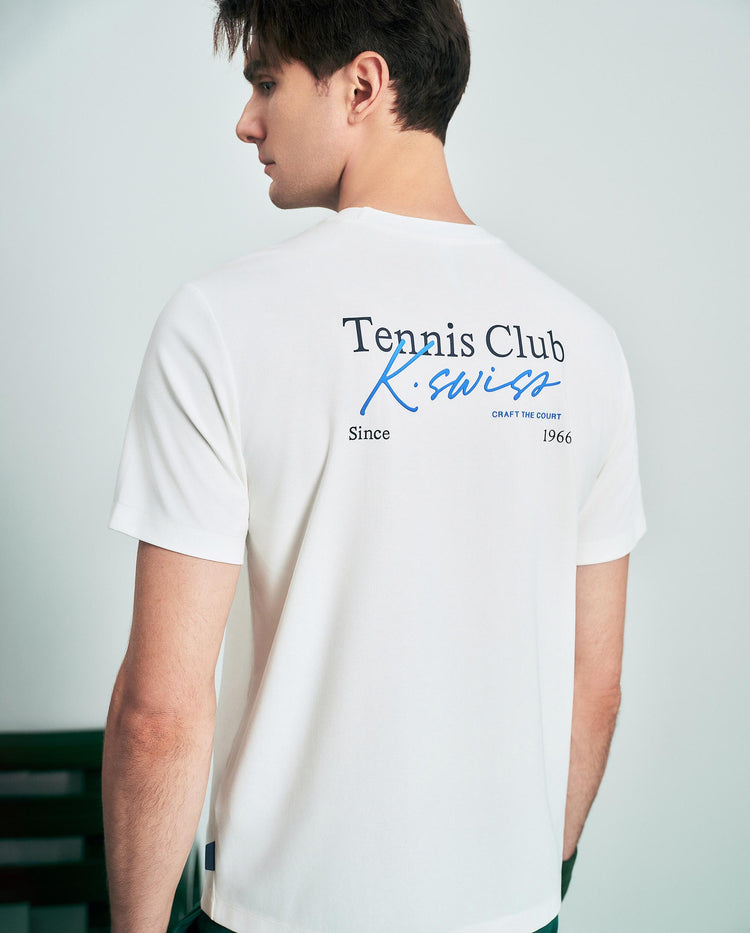 1011554-161 | MEN'S K-SWISS LOGO T-SHIRT | WHITE