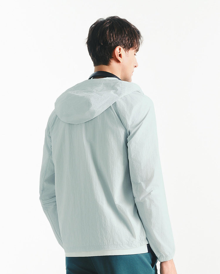 1011556-077 | HOODED JACKET 'TENNIS CLUB' | GREY