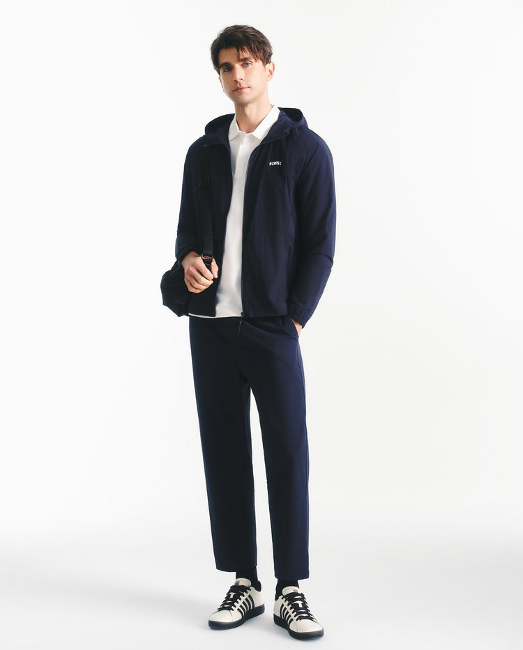 1011556-401 | HOODED JACKET 'TENNIS CLUB' | NAVY