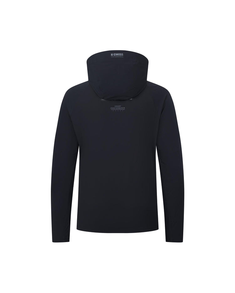 1011569-008 | MEN'S K-SWISS LOGO UPF50+ COOL FEEL HOODED JACKET | BLACK