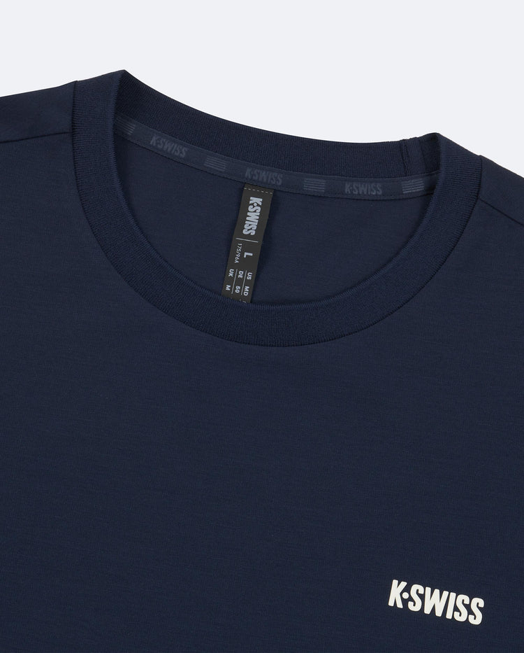 1012040-014 | MEN'S K-SWISS LOGO LONG SLEEVES T-SHIRT | NAVY