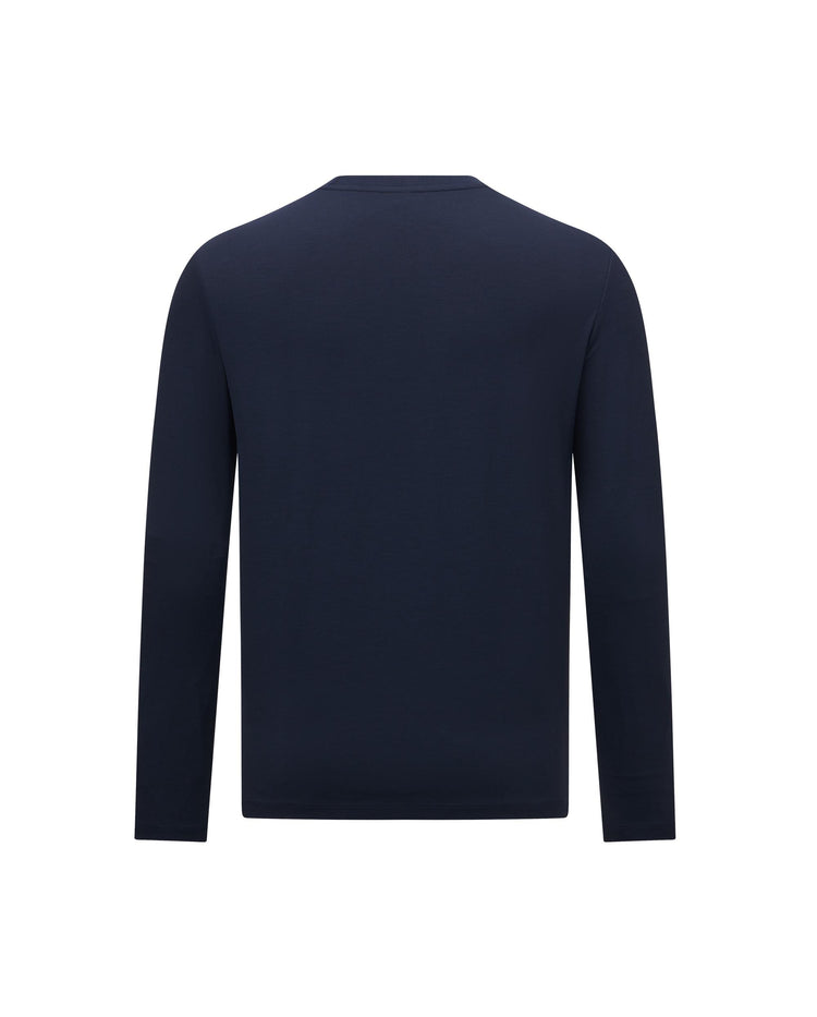 1012040-014 | MEN'S K-SWISS LOGO LONG SLEEVES T-SHIRT | NAVY