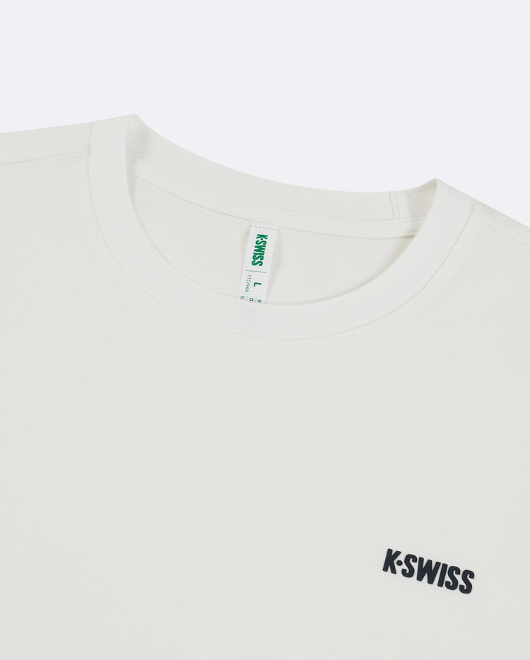 1012040-115 | MEN'S K-SWISS LOGO LONG SLEEVES T-SHIRT | CREAM WHITE