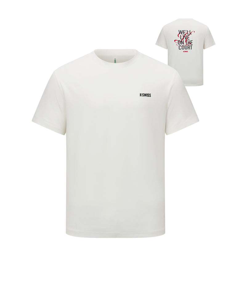 1012055-115 | MEN'S K-SWISS LOGO SHORT SLEEVES T-SHIRT | WHITE