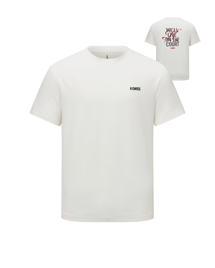 1012055-115 | MEN'S K-SWISS LOGO SHORT SLEEVES T-SHIRT | WHITE