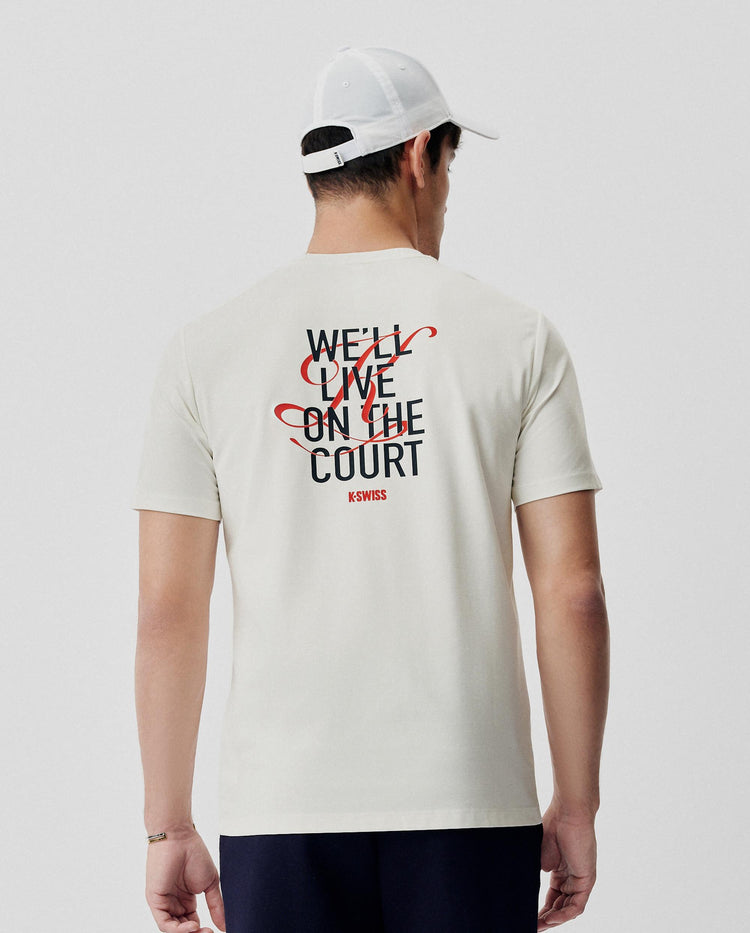 1012055-115 | MEN'S K-SWISS LOGO SHORT SLEEVES T-SHIRT | WHITE