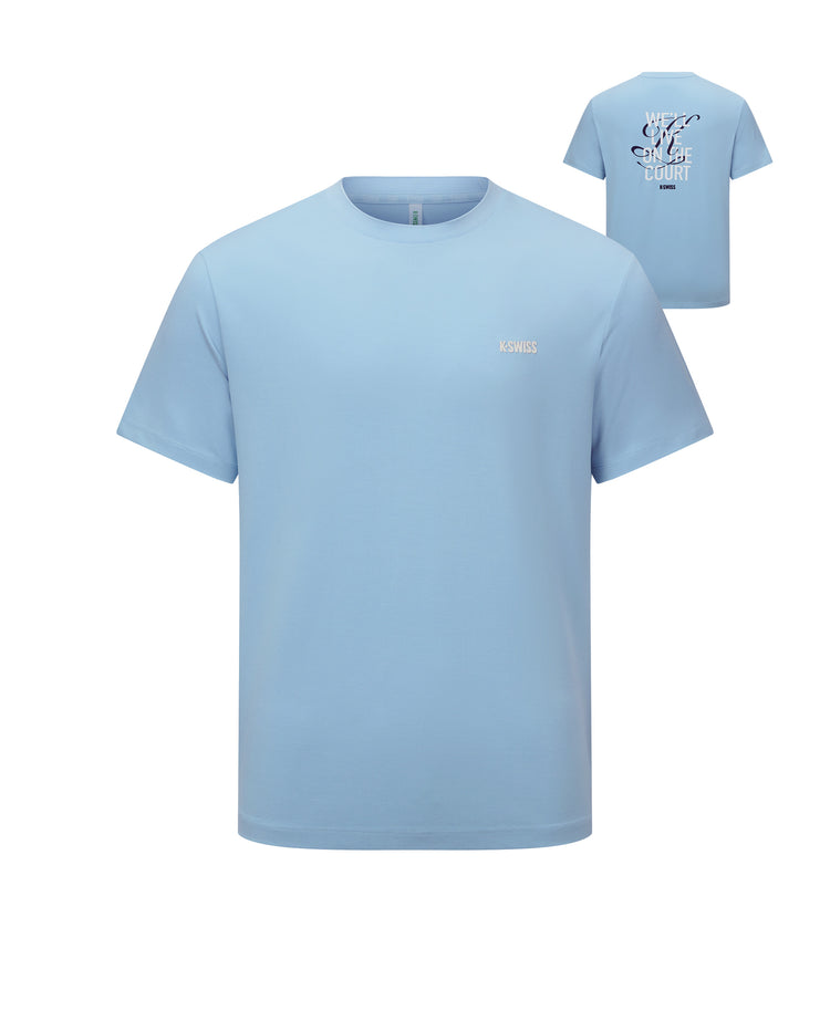1012055-414 | MEN'S K-SWISS LOGO SHORT SLEEVES T-SHIRT | BLUE