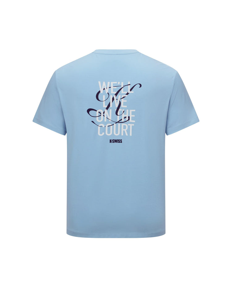 1012055-414 | MEN'S K-SWISS LOGO SHORT SLEEVES T-SHIRT | BLUE