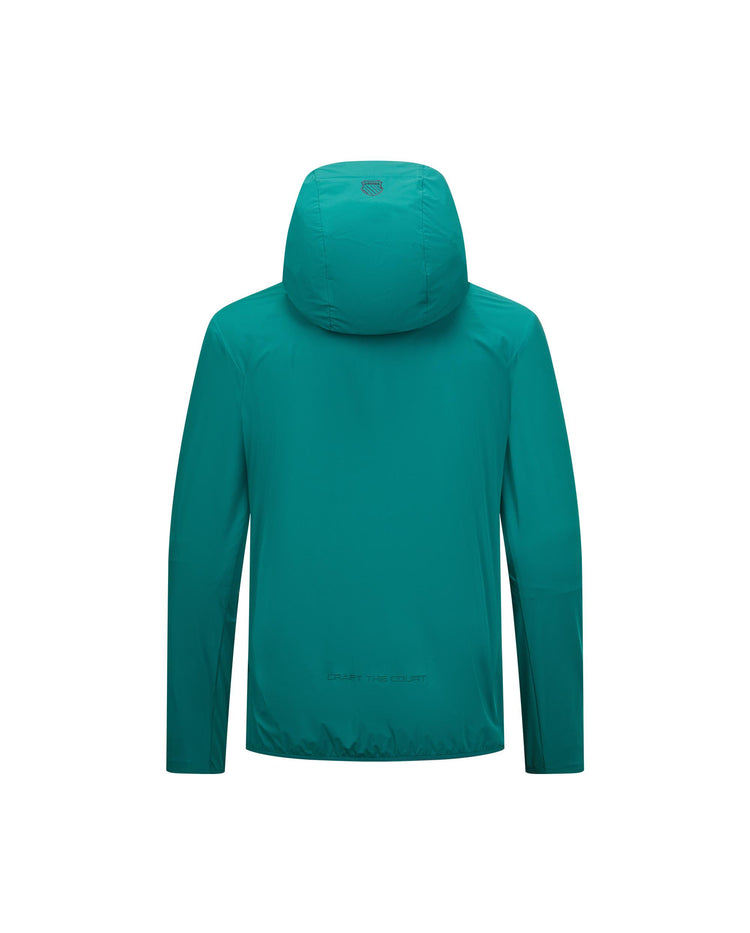 1012057-304 | MEN'S K-SWISS LOGO UPF50+ COOL FEEL HOODED JACKET | GREEN
