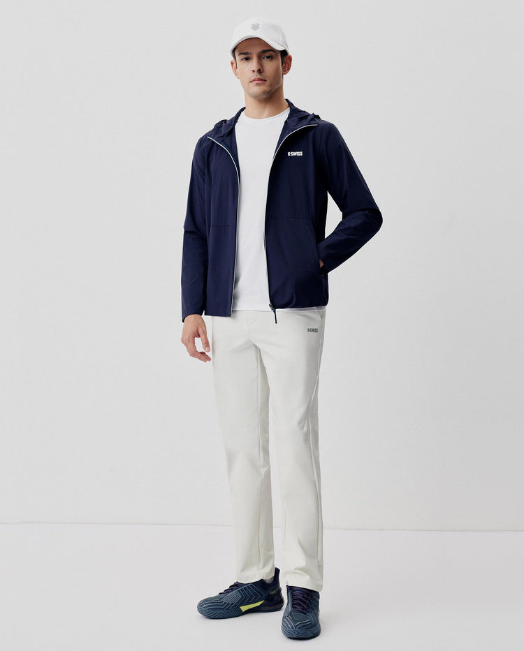 1012057-499 | MEN'S K-SWISS LOGO UPF50+ COOL FEEL HOODED JACKET | NAVY