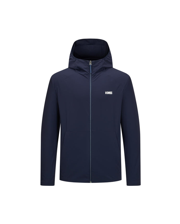 1012057-499 | MEN'S K-SWISS LOGO UPF50+ COOL FEEL HOODED JACKET | NAVY