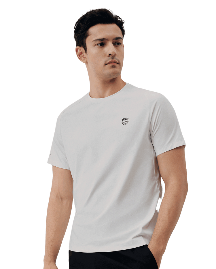 1012064-101 | MEN'S LOGO UPF50+ SWEAT ABSORB QUICK-DRY T-SHIRT | WHITE