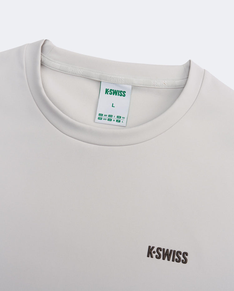 1012095-957 | MEN'S K-SWISS LOGO BRUSHED LONG SLEEVES T-SHIRT | GREY