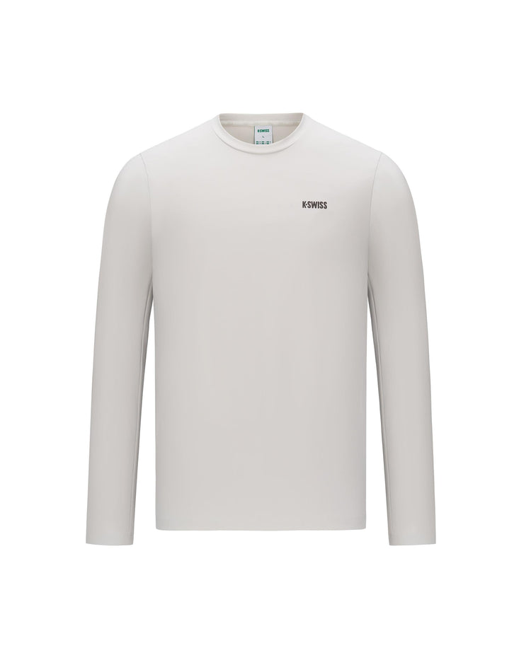 1012095-957 | MEN'S K-SWISS LOGO BRUSHED LONG SLEEVES T-SHIRT | GREY