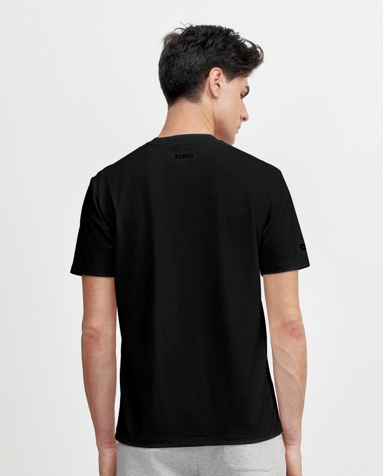 1013289-008 | MEN'S K-SWISS LOGO SHORT SLEEVES T-SHIRT | BLACK