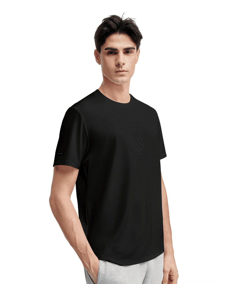 1013289-008 | MEN'S K-SWISS LOGO SHORT SLEEVES T-SHIRT | BLACK